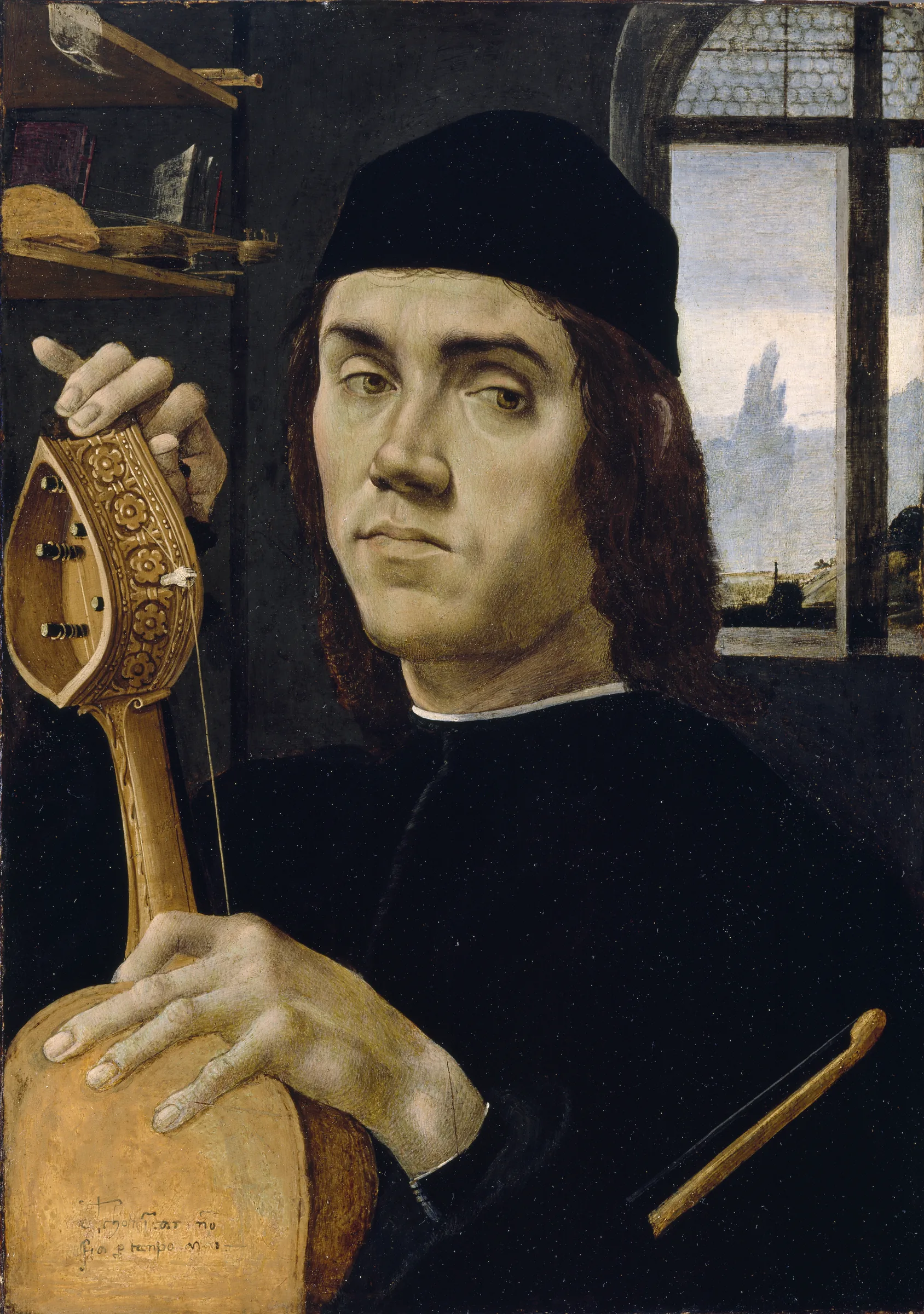 Musician playing a stringed instrument Musician playing a stringed instrument