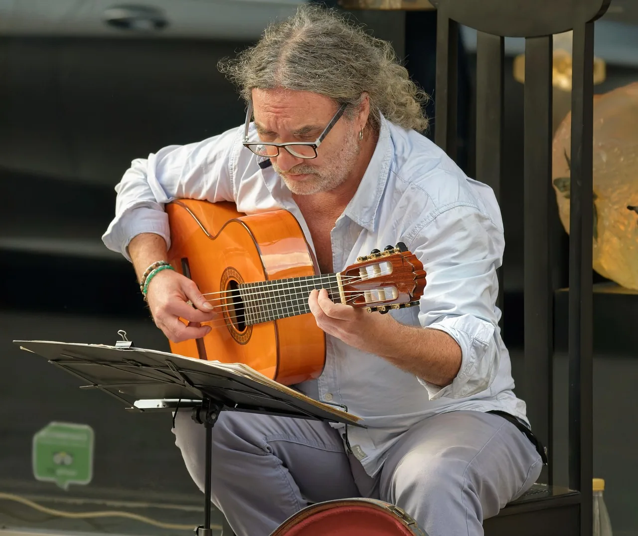 Guitarist performing live Guitarist performing live