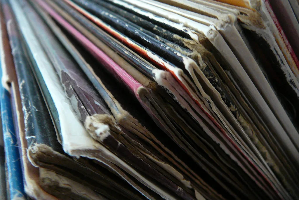 Collection of vintage vinyl records Collection of vintage vinyl records