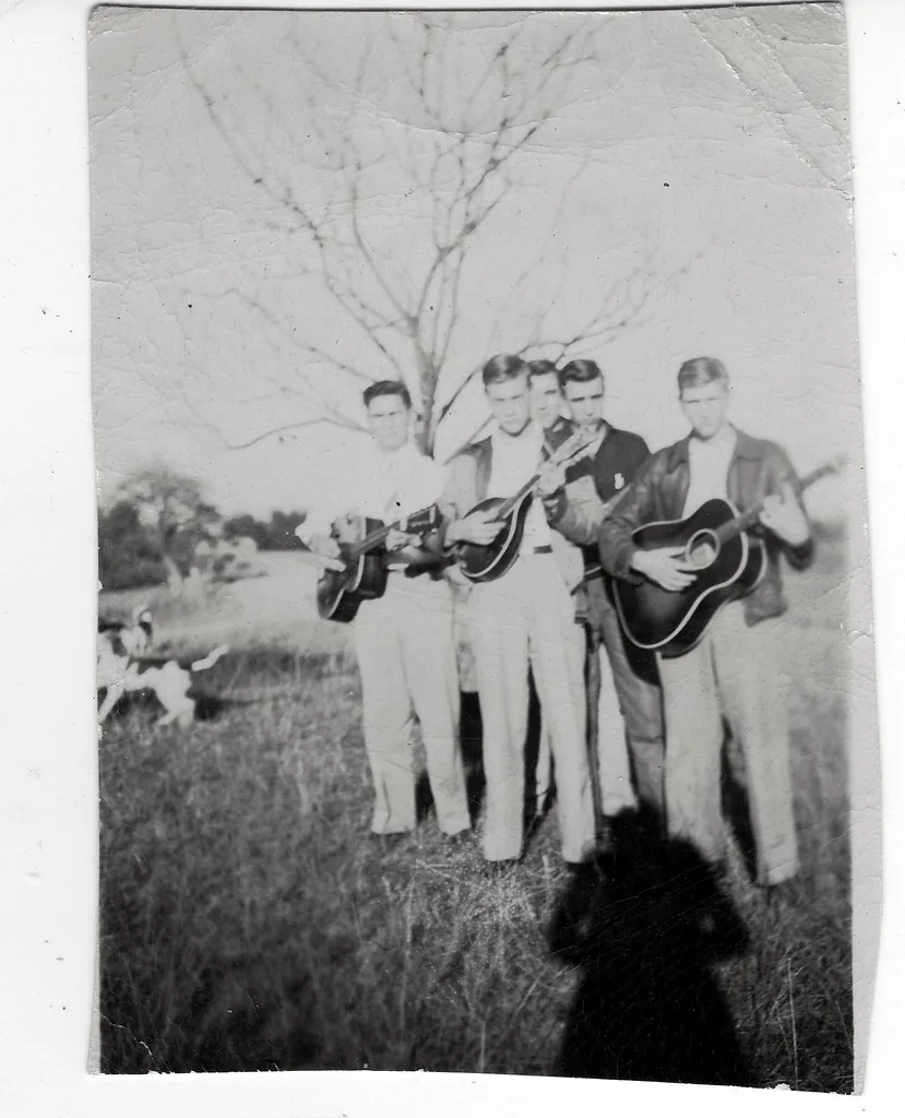 Vintage group of guitarist musicians Vintage group of guitarist musicians