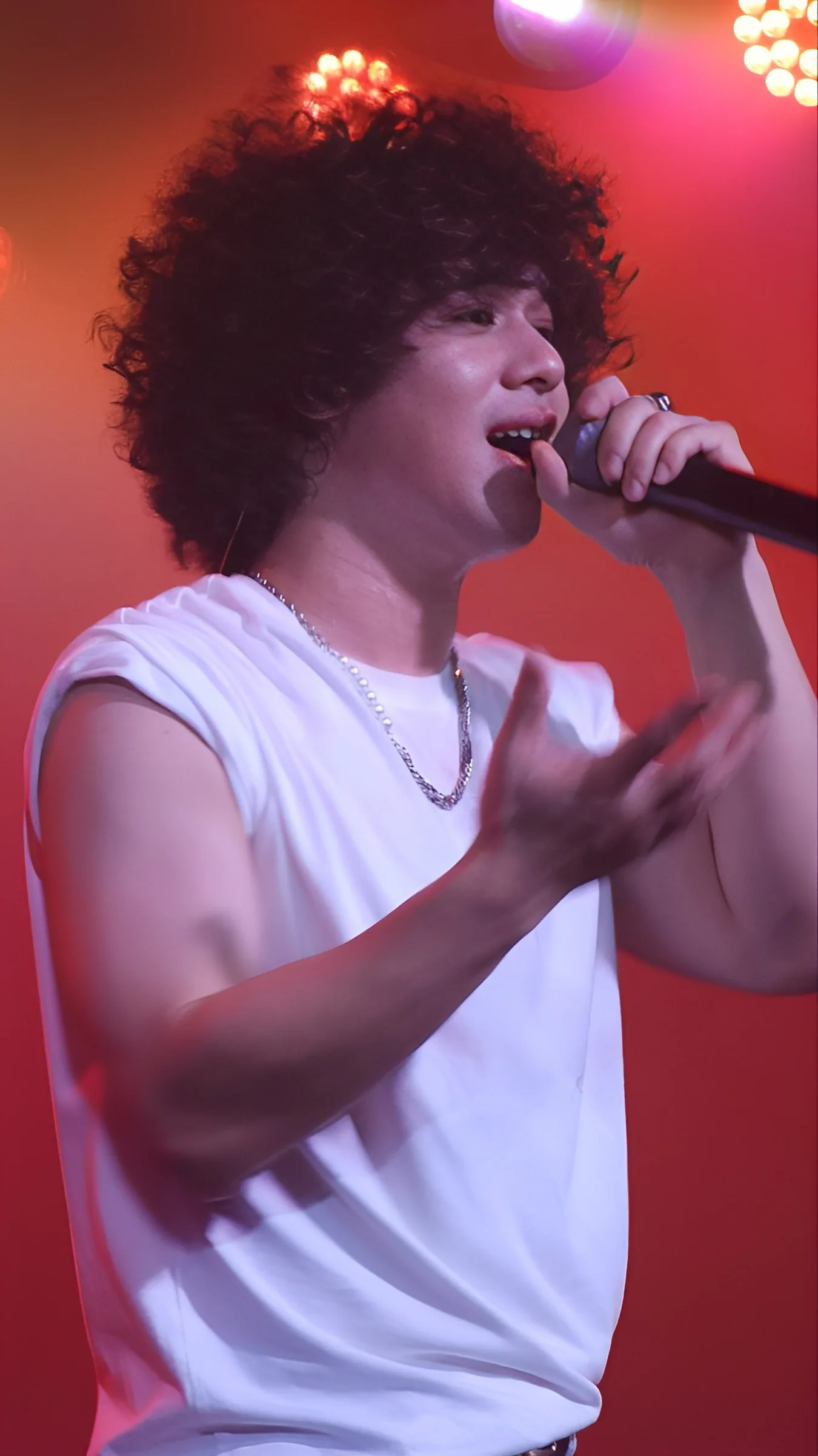 Rock singer in concert Rock singer in concert